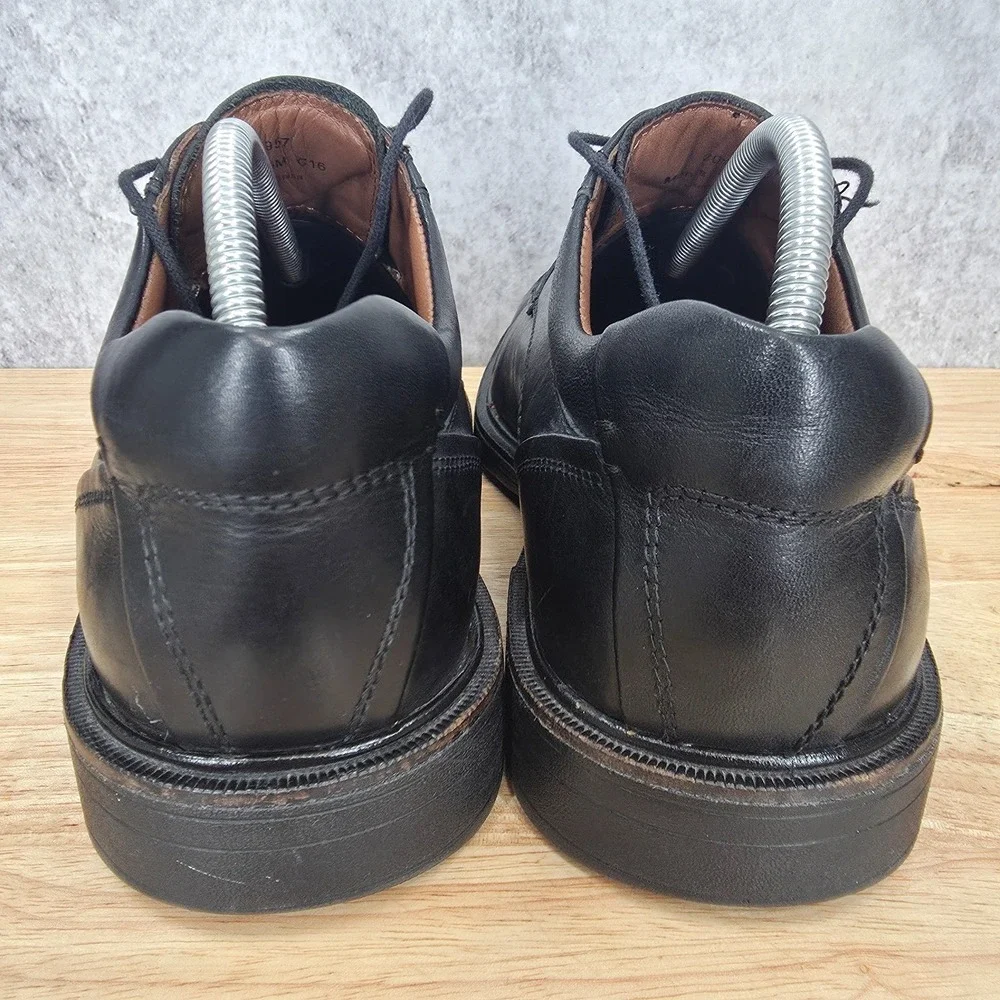 Johnston Murphy XC4 Oxford Shoes Mens 9.5 Pattison Black Sheepskin Leather Derby